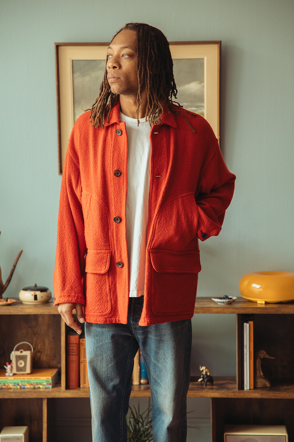 Herill - Rigidwool American Classic Fieldcoat - Red - Canoe Club