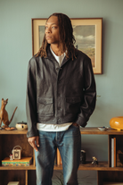 Herill - Shrink Lamb Cossack Jacket - Black - Canoe Club