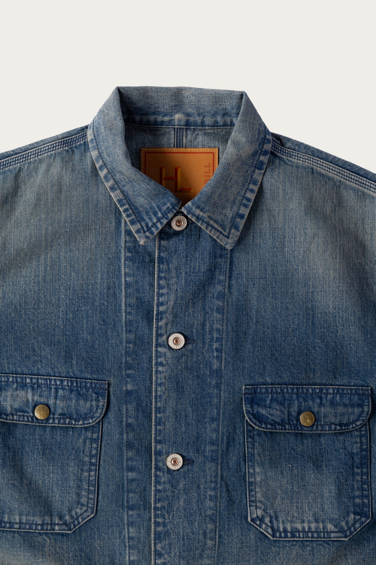 Herill - West Indian Seaisland Denim Chore Jacket - Vintage Worn - Canoe Club