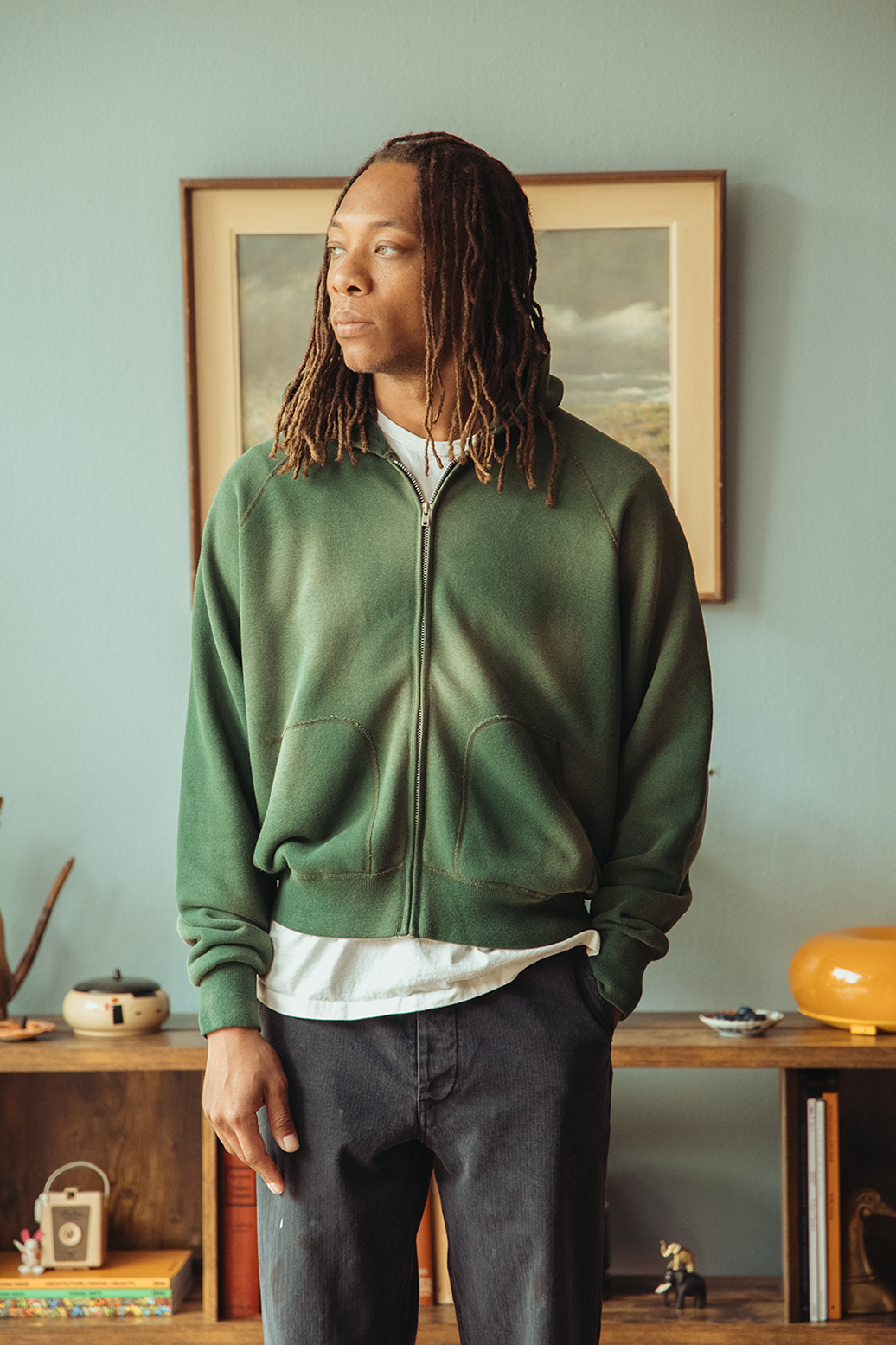 Herill - Zip Up Hooded Sweatshirt - Green - Canoe Club