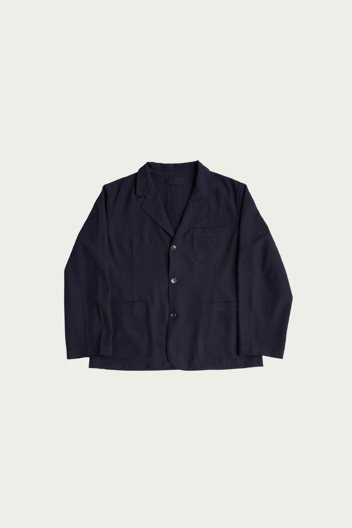 James Coward - Carry On Jacket - Dark Navy Wool Gabardine - Canoe Club