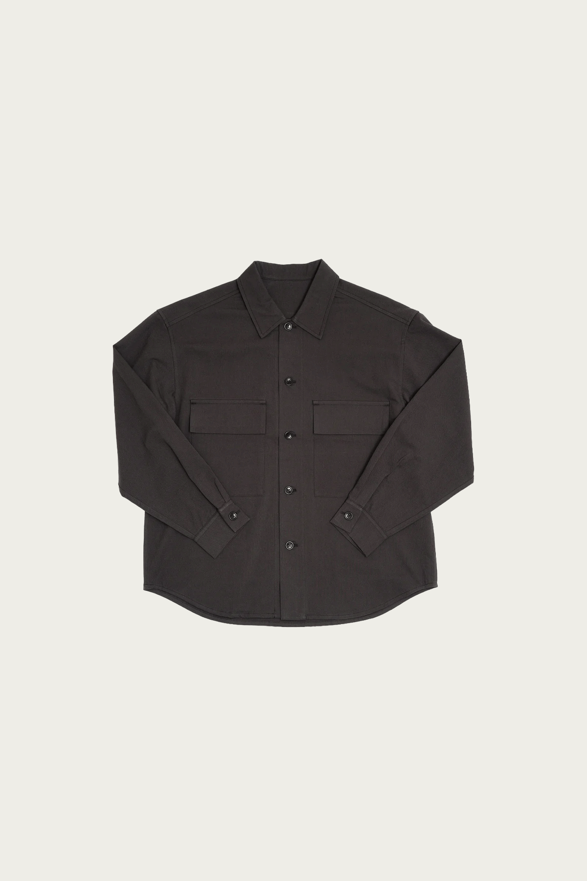 James Coward - Double Pocket Overshirt - Charcoal Cotton/Wool Twill - Canoe Club