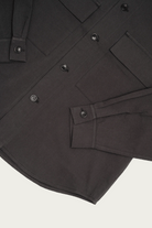James Coward - Double Pocket Overshirt - Charcoal Cotton/Wool Twill - Canoe Club