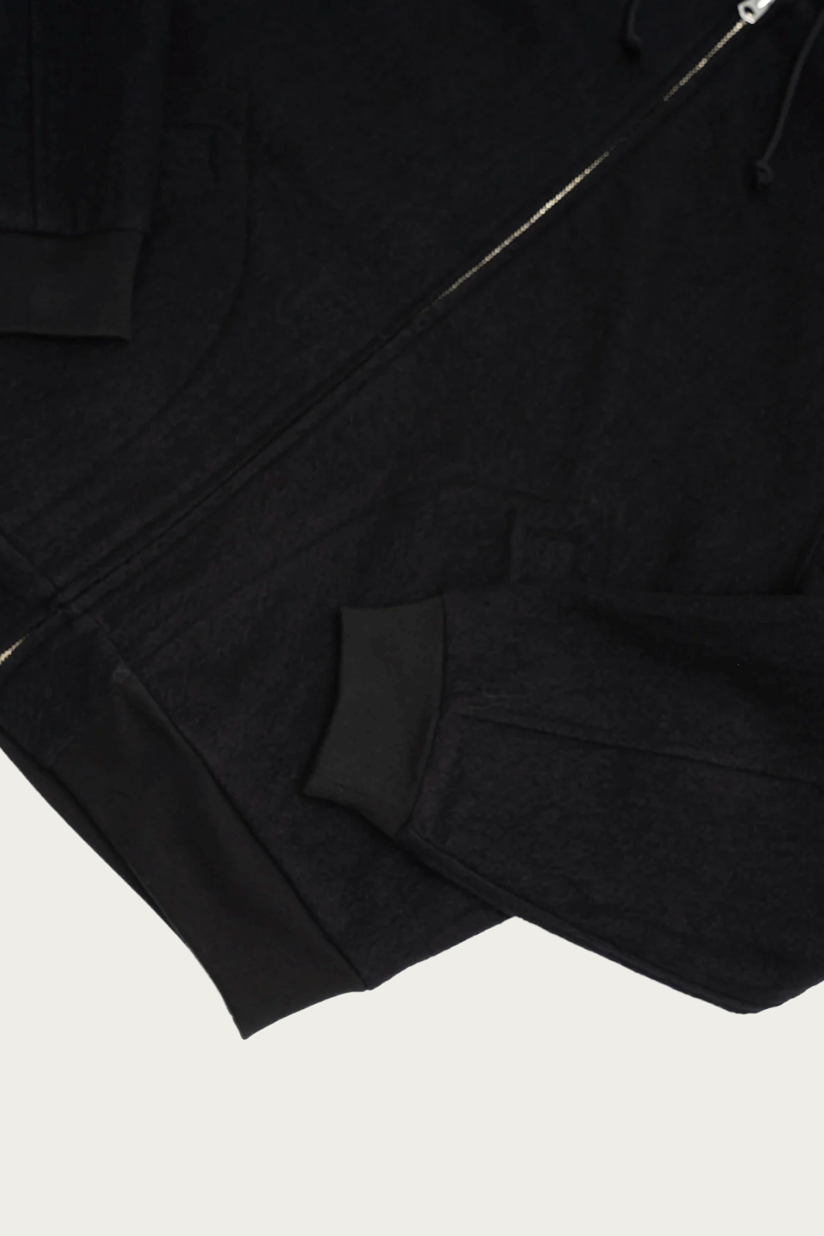 James Coward - Parka - Black Piece Dyed Wool Twill - Canoe Club
