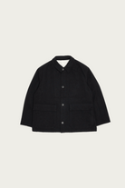James Coward - Sawed Off Mac - Black Piece Dyed Wool Twill - Canoe Club