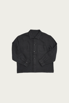 James Coward - Travail Shirt - Black Shetland Wool/Linen Twill - Canoe Club