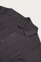 James Coward - Workshop Shirt - Charcoal Piece Dyed Linen/Gabardine - Canoe Club
