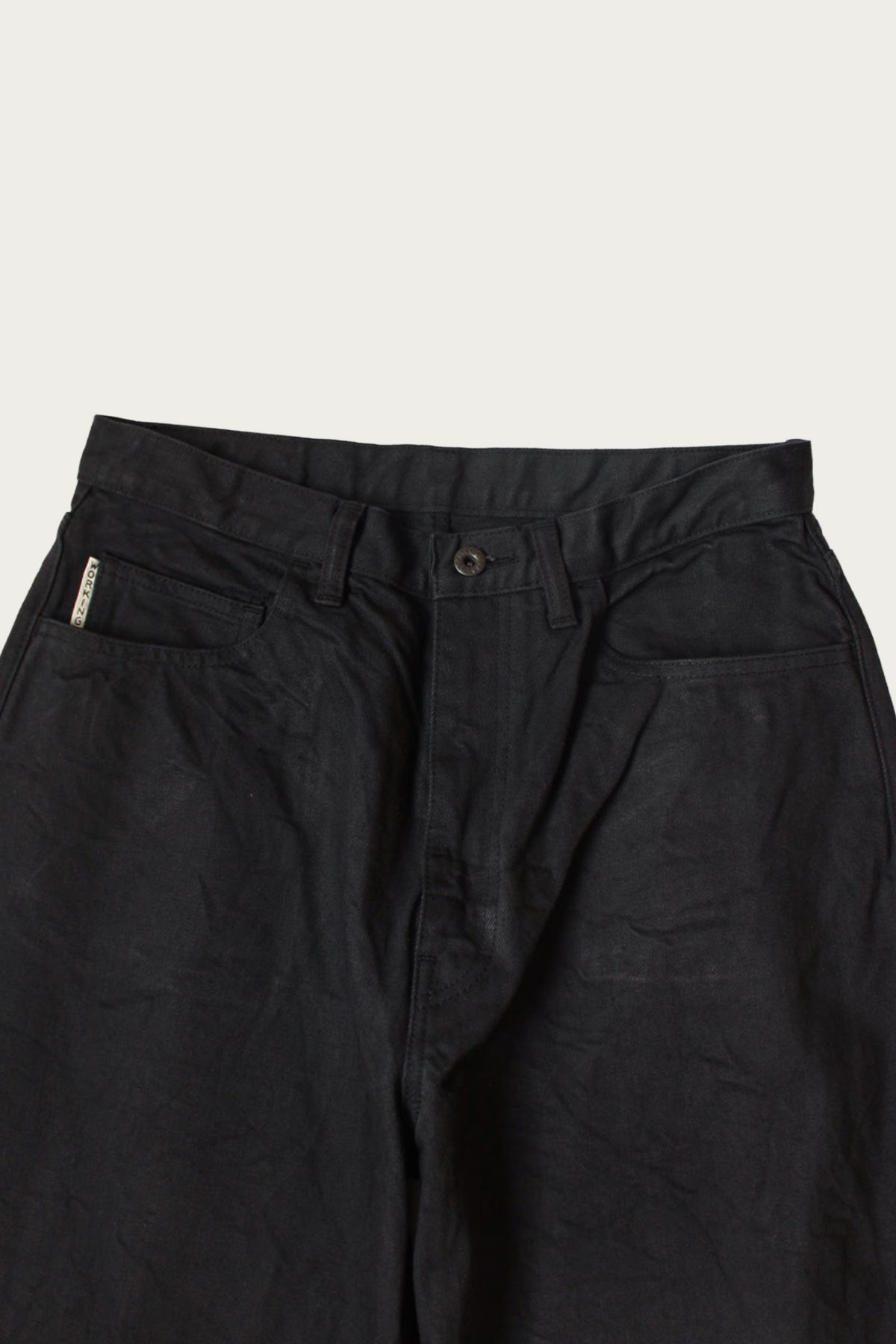 Kapital - 14oz BLKxBLK Denim CLUB Baggy 5P Pants - Black - Canoe Club