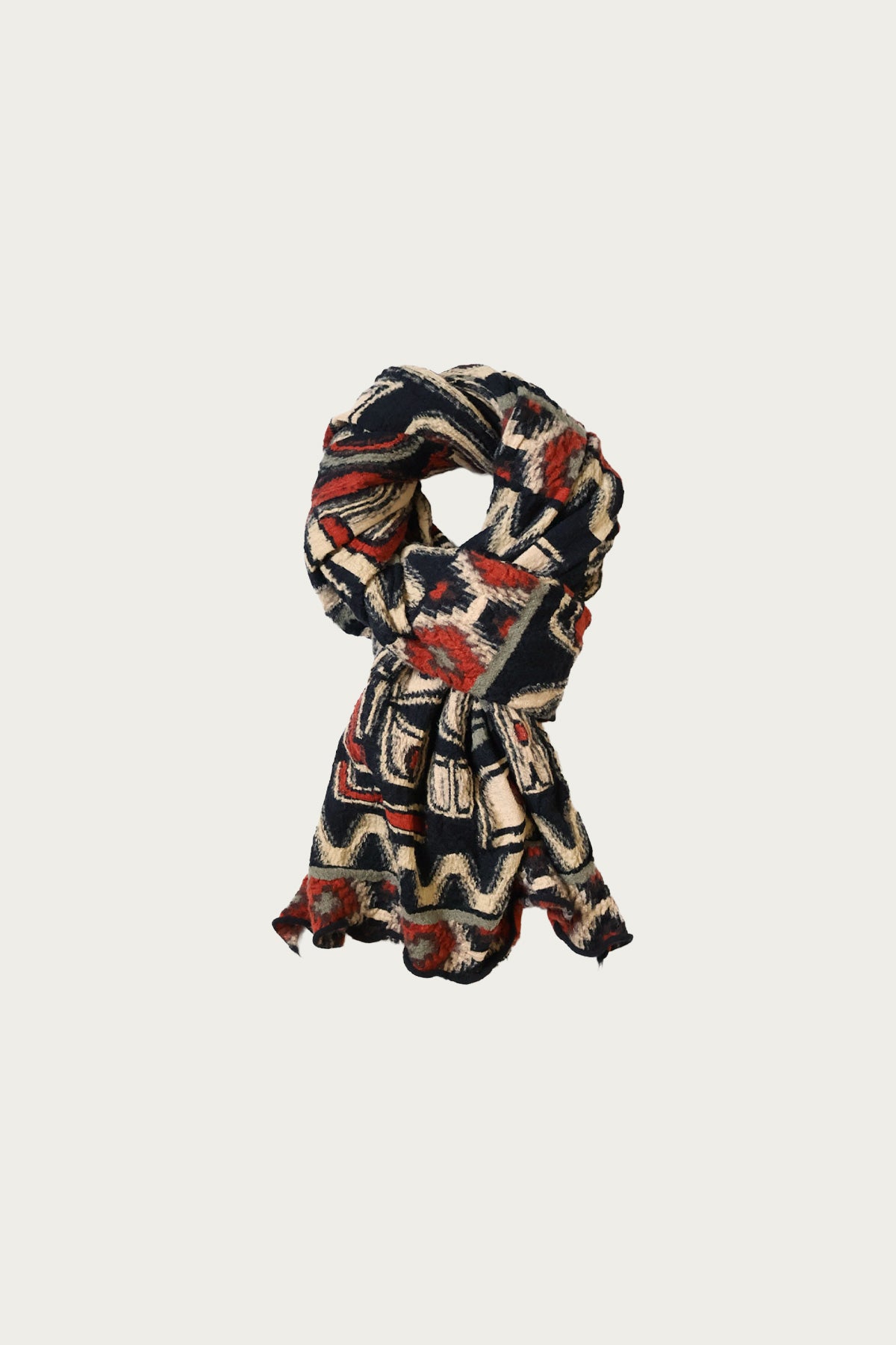 Kapital - Fulling Wool Scarf ALASKA RAVEN - Orange - Canoe Club