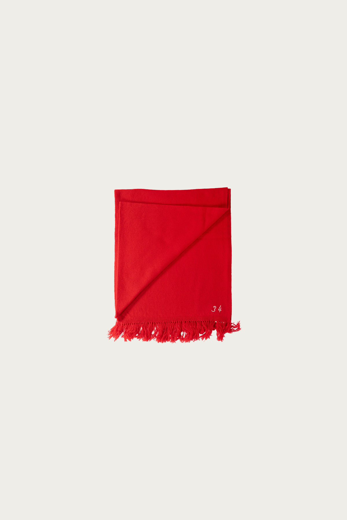 Khoki - Hand-Embroidered Stole - Red - Canoe Club