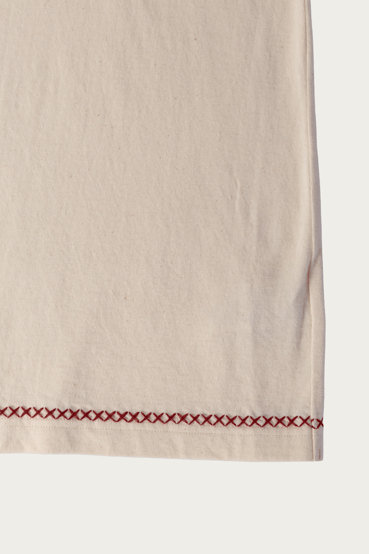Khoki - Hand-Embroidered Longsleeve T-Shirt - Oatmeal - Canoe Club