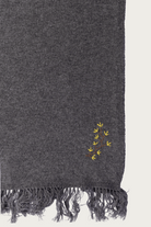 Khoki - Hand-Embroidered Stole - Grey - Canoe Club