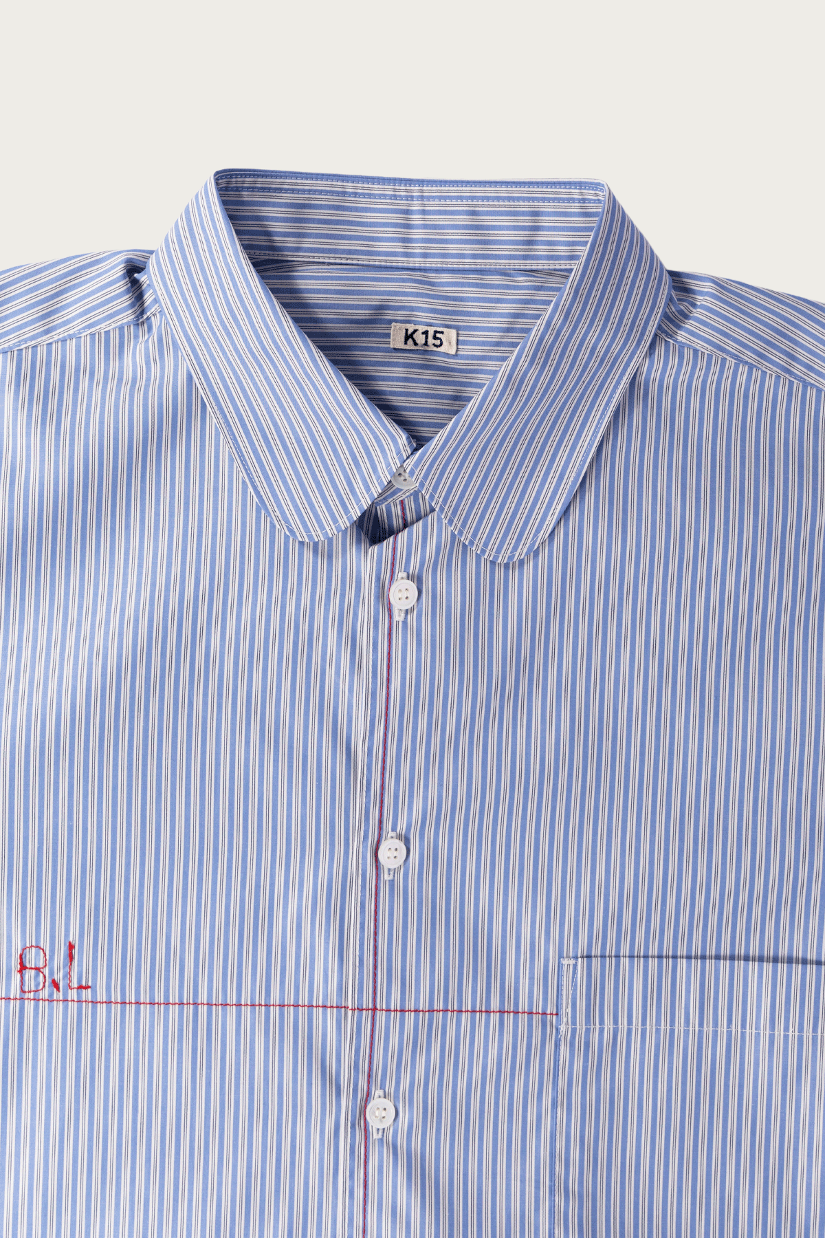 Khoki - Round Collar Shirt - Blue - Canoe Club