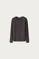 Lemaire - Long Sleeve Henley - Basalt - Canoe Club