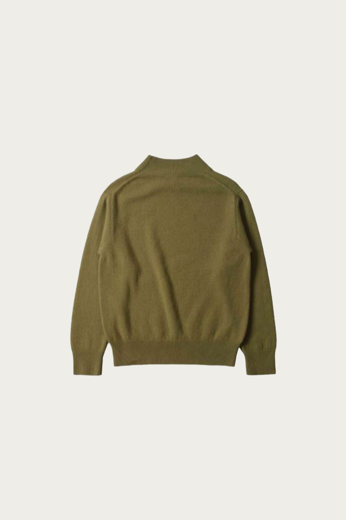 Margaret Howell - Mock Neck Jumper - Olive Geelong Lambswool - Canoe Club