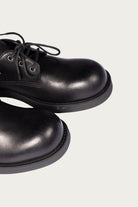 MM6 Maison Margiela - Leather Lace Up Shoe - Black - Canoe Club