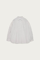 nanamica - Regular Collar Stripe Wind Shirt - Grey - Canoe Club