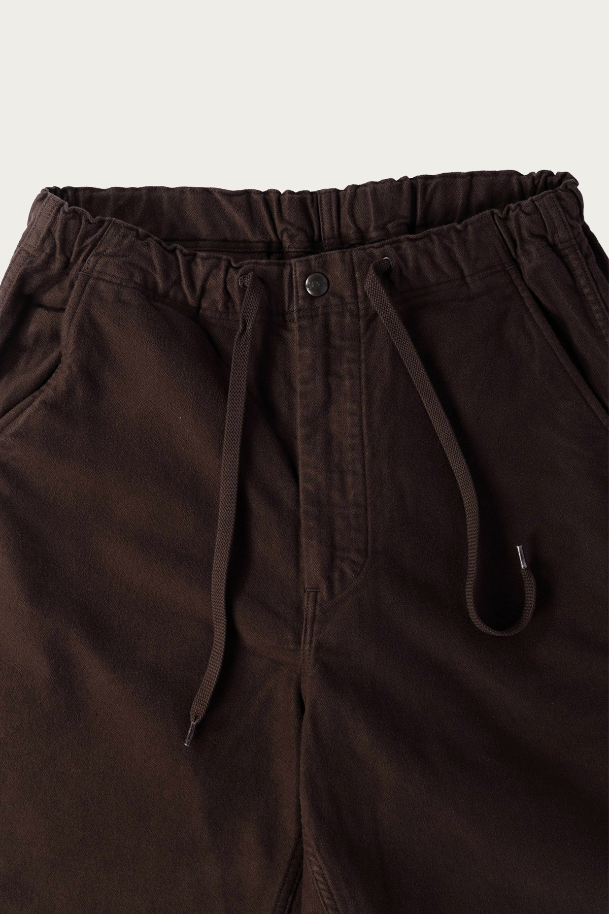 orSlow - New Yorker Brushed Wide Trousers - Coffee Brown - Canoe Club