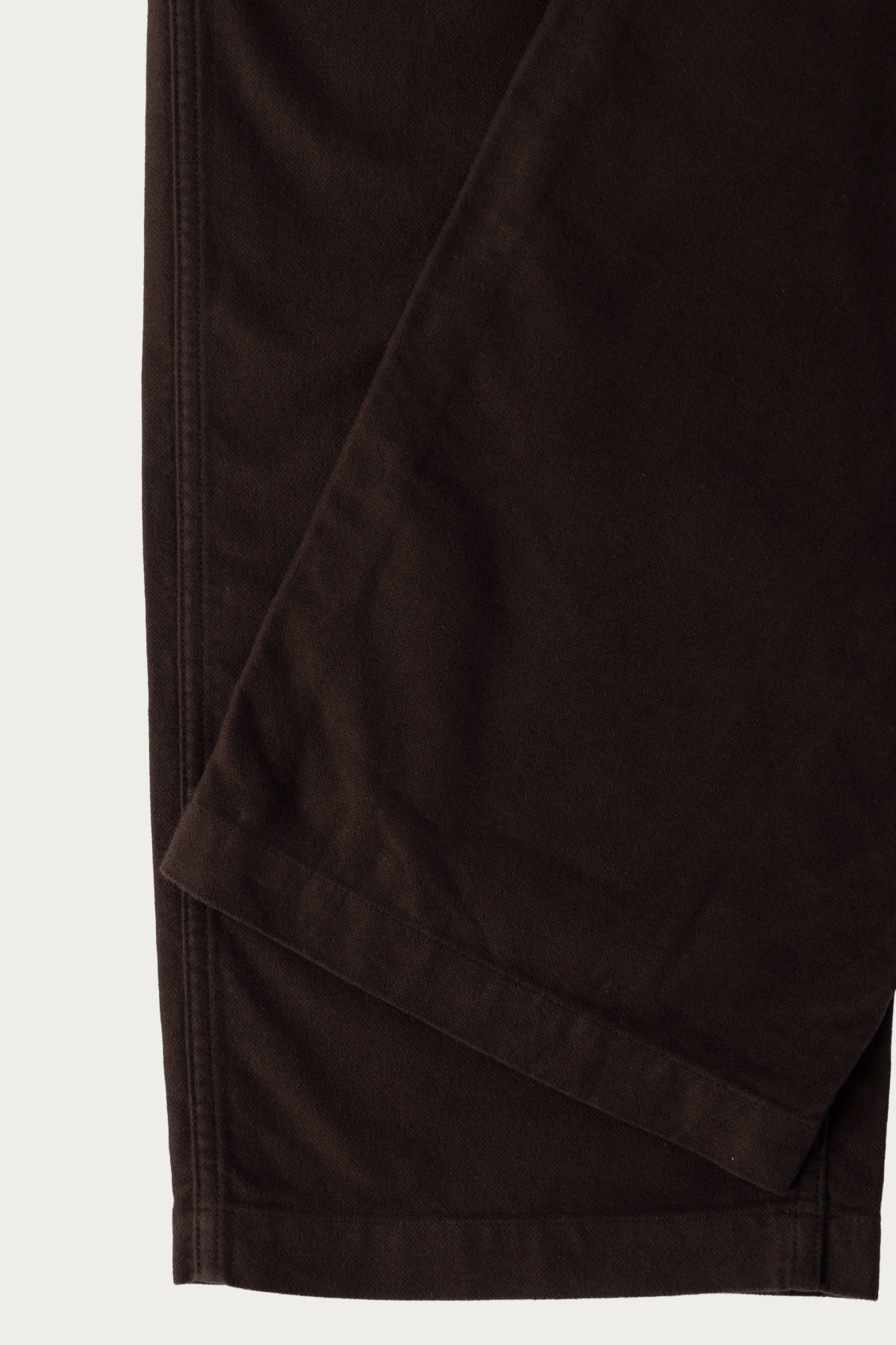 orSlow - New Yorker Brushed Wide Trousers - Coffee Brown - Canoe Club