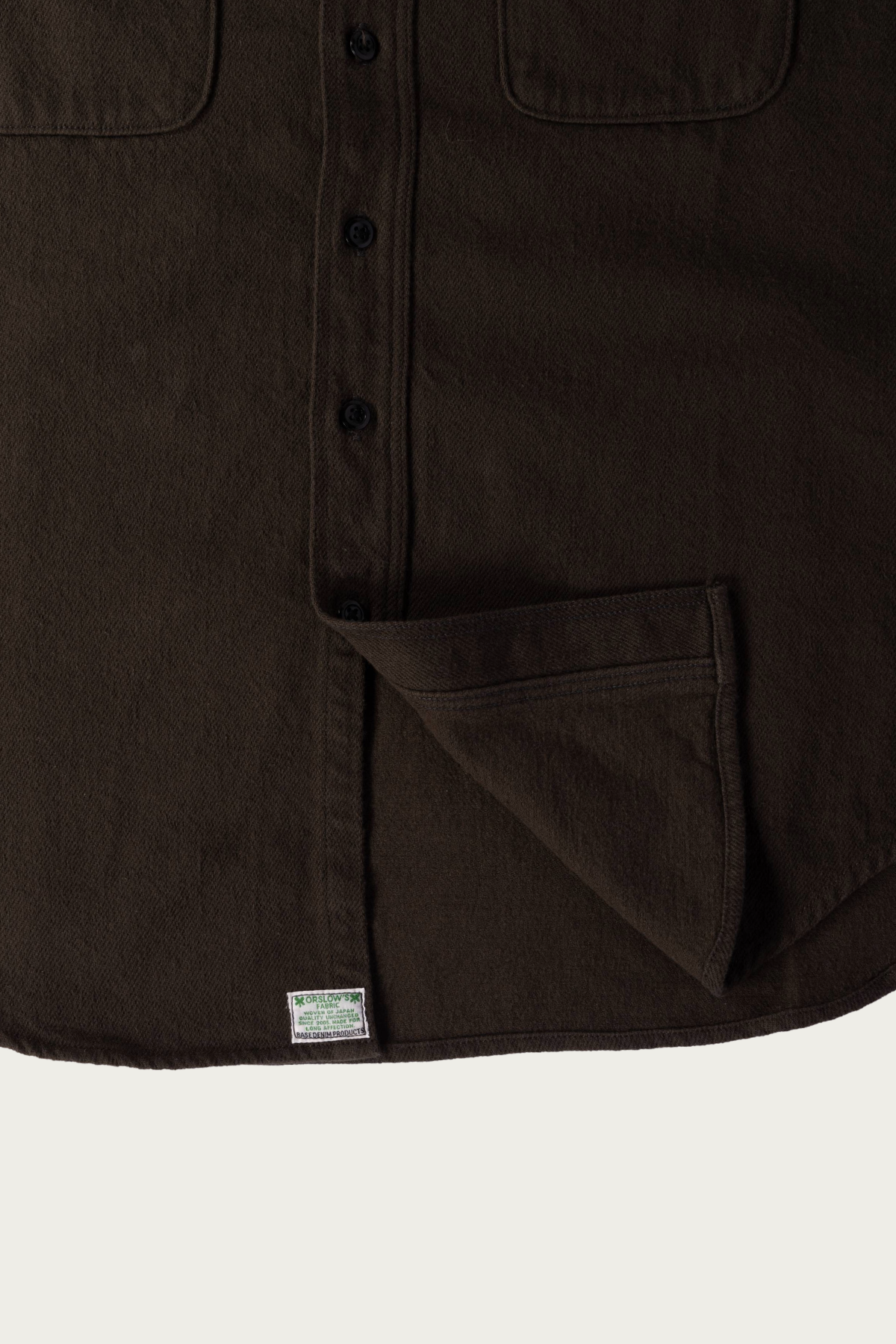orSlow - Organic Cotton Relaxed Fit Flannel Shirt - Coffee Brown - Canoe Club