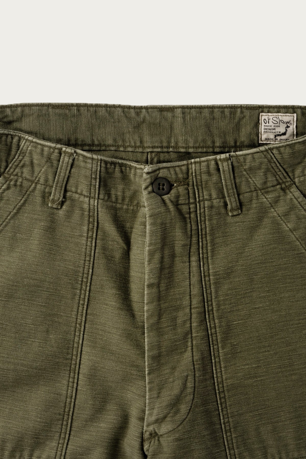 orSlow - Real Used Wash Vintage Fit Fatigue Pants - Dark Olive Stone - Canoe Club