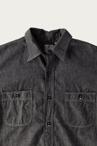 orSlow - Relax Fit Stripe Chambray Work Shirt - Black - Canoe Club