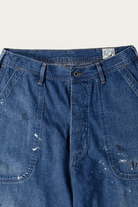 orSlow - WWII 40s U.S. Navy Wide-Fit Utility Trousers - Painted - Vintage Indigo With Paint - Canoe Club