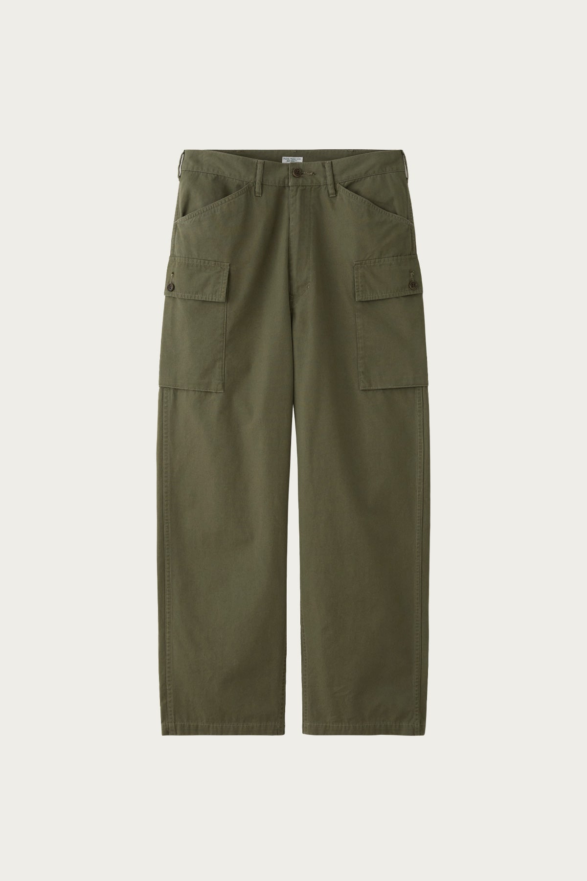 Phigvel - Poplin Cloth Cargo Trousers - Faded Olive - Canoe Club