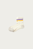 Rototo - Allrounder "2 Stripe Merino Crew" - Purple/Yellow - Canoe Club