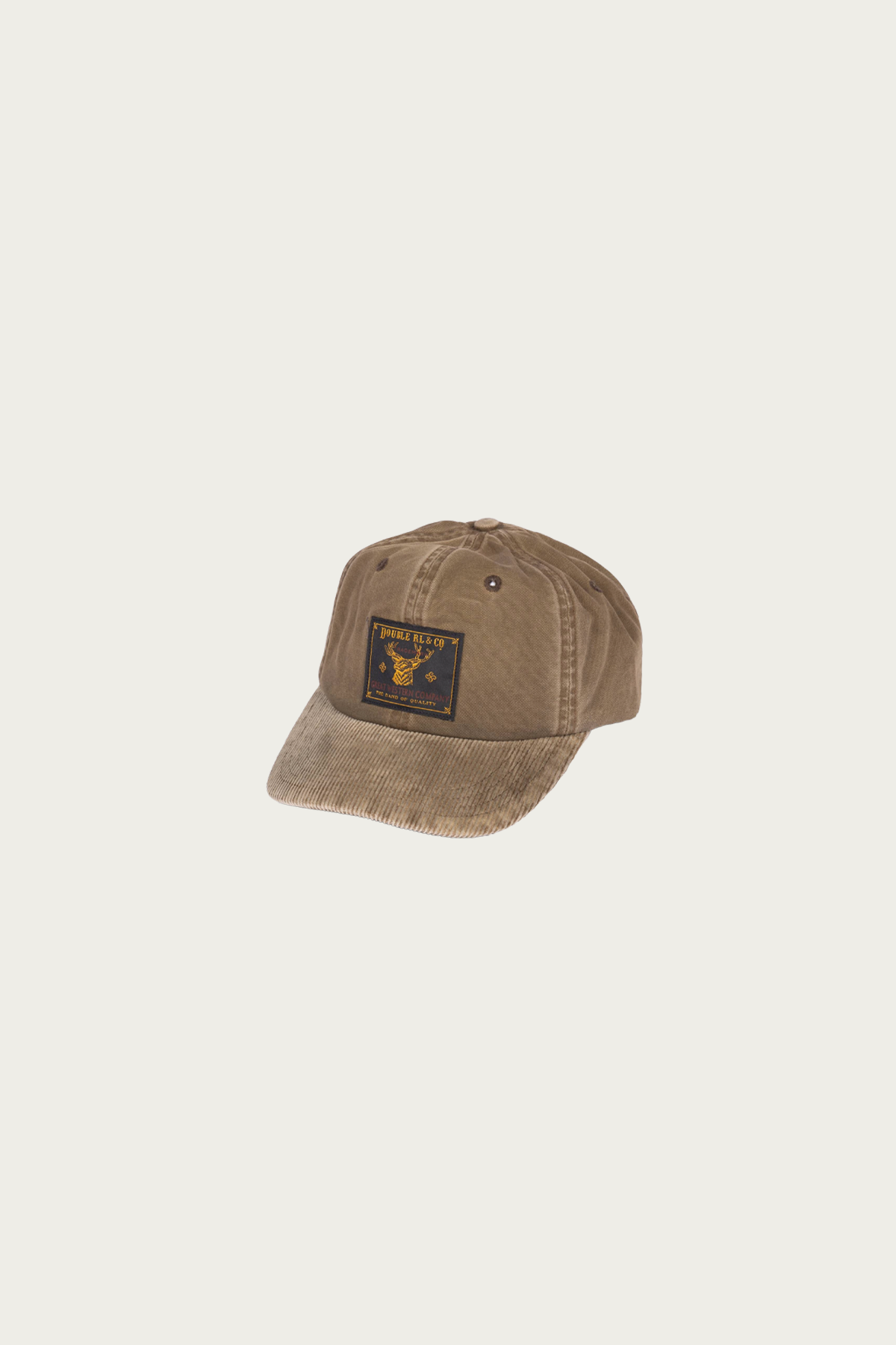 RRL - Cotton Canvas w/ Corduroy Bill Sportsman Cap - Brown - Canoe Club