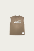 Satisfy Running - MothTech Muscle Tee - Sun Bleached Rain Drum - Canoe Club