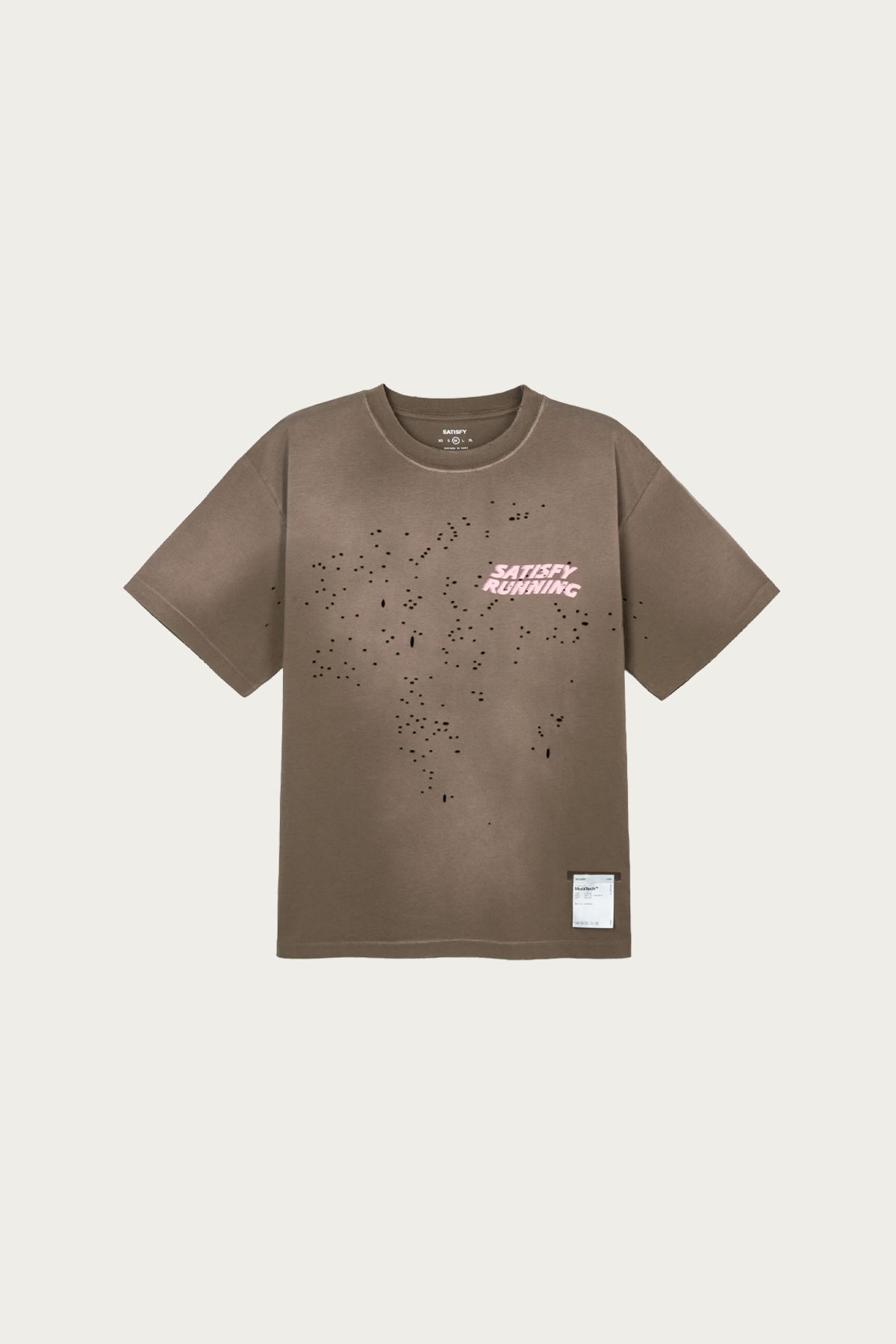 Satisfy Running - MothTech T-Shirt - Sun Bleached Rain Drum - Canoe Club