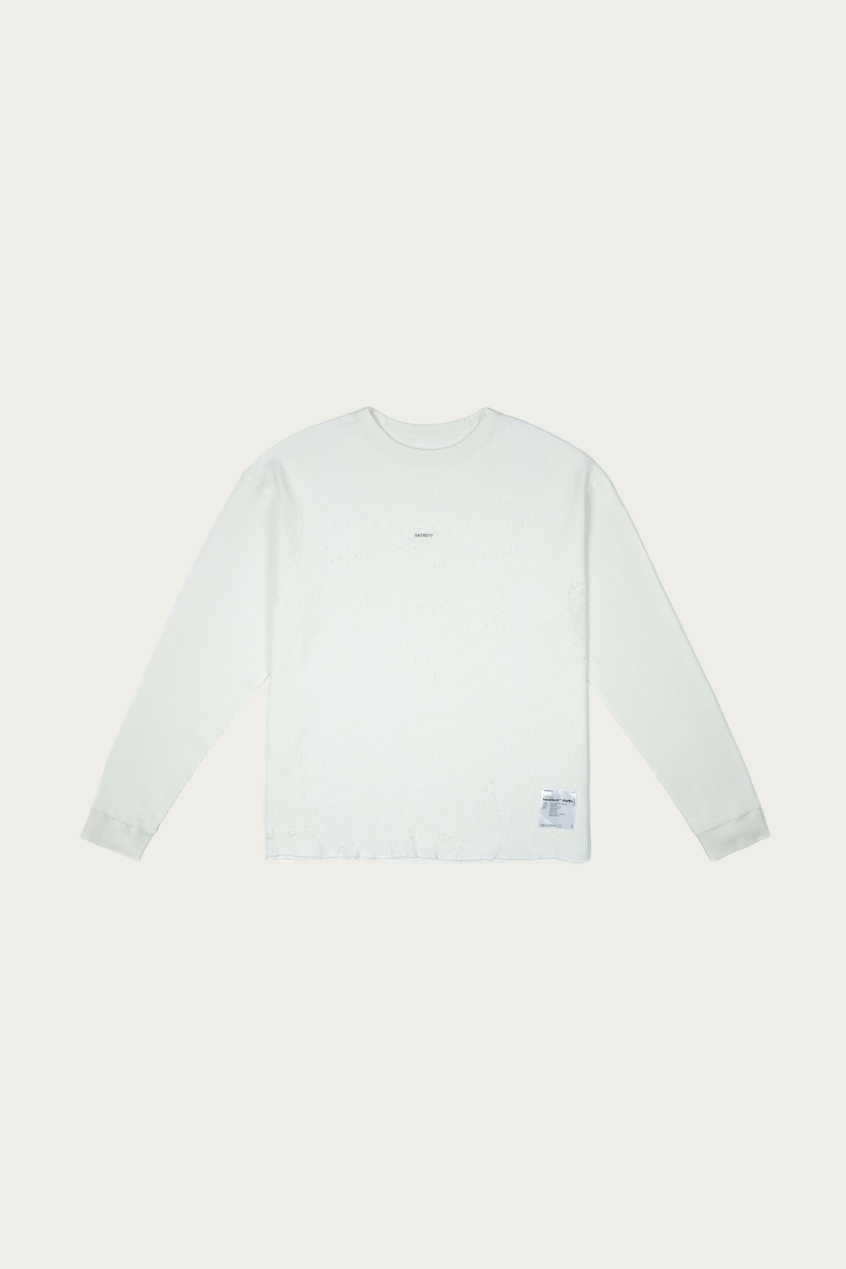 Satisfy Running - MothTech Waffle Long Tee - Off-White - Canoe Club