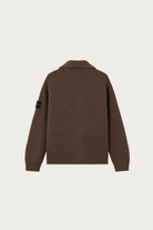 Stone Island - Loose-Fit Collared Lambswool Jumper - Umber Melange - Canoe Club