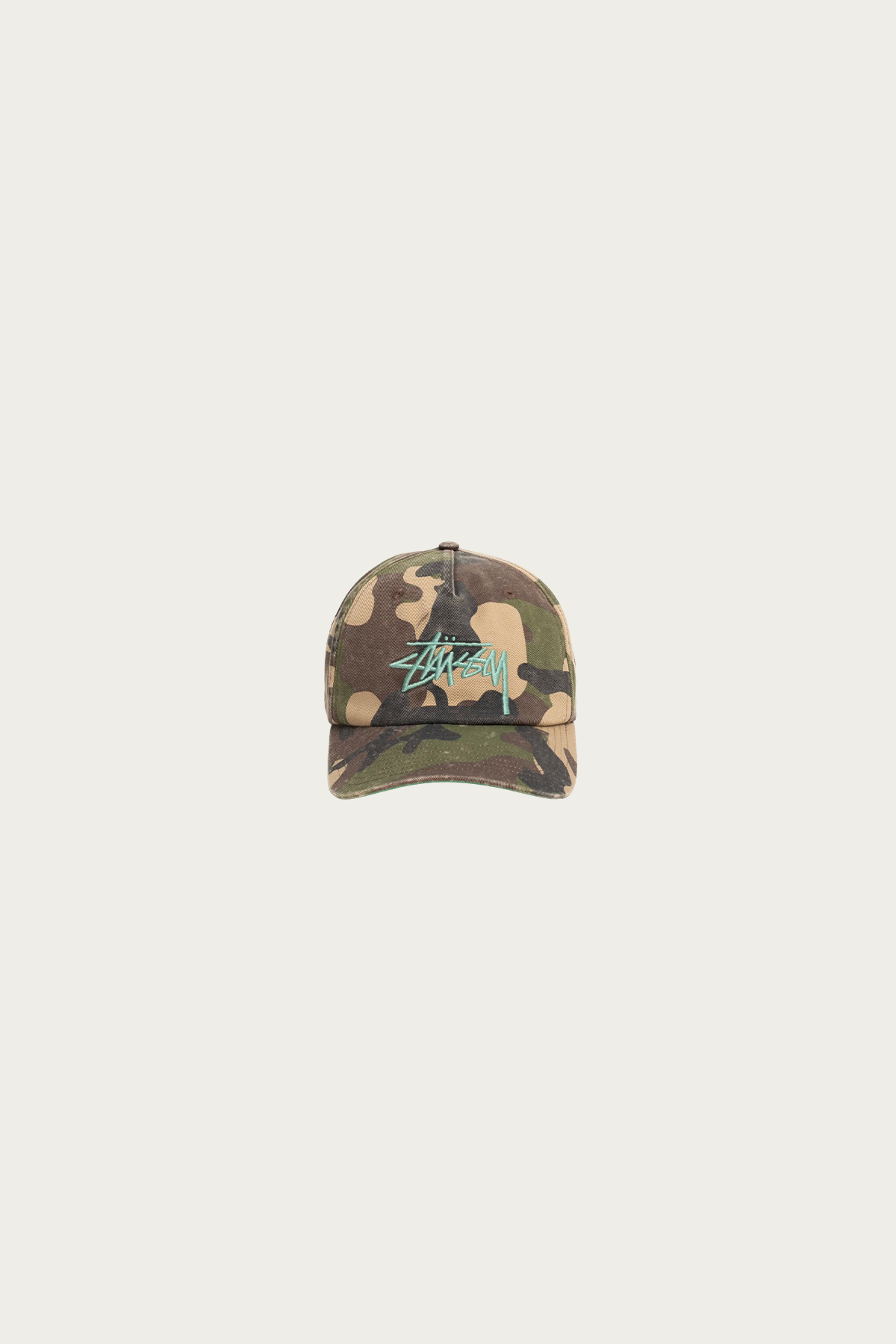 Stüssy - Big Stock Mid Depth Cap - Camo - Canoe Club