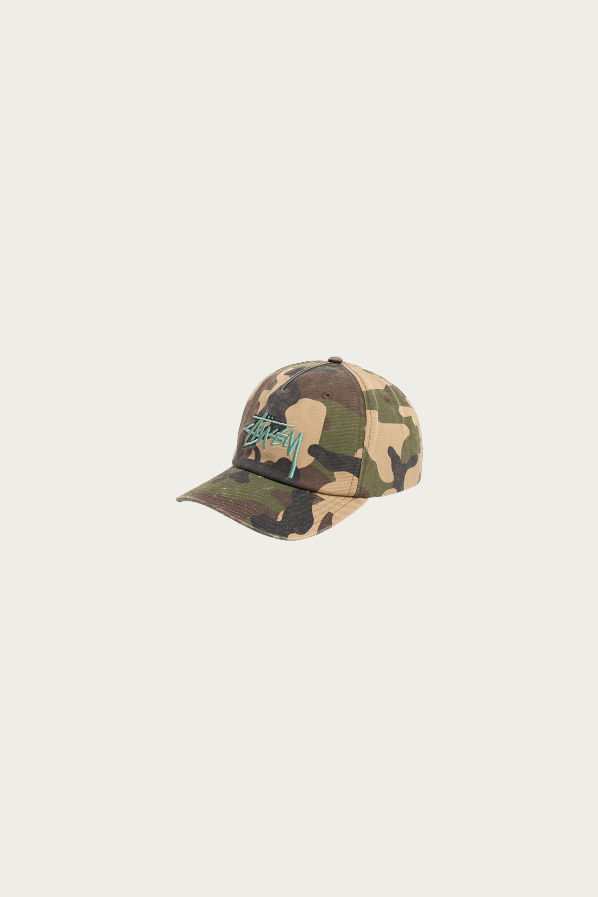 Stüssy - Big Stock Mid Depth Cap - Camo - Canoe Club