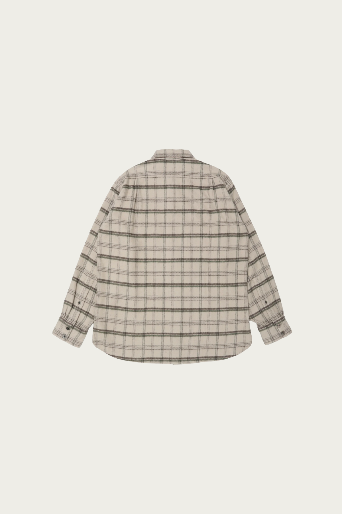 Taiga Takahashi - Lot. 122 One-Piece Collar Sports Shirt - Light Grey Plaid - Canoe Club