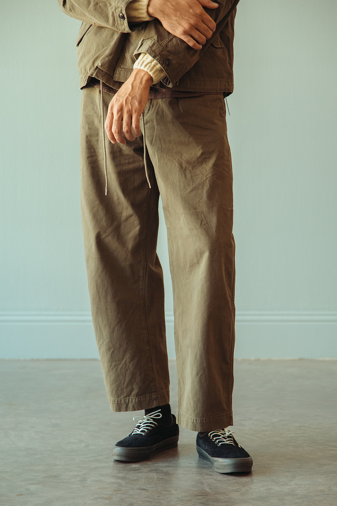URU - 1 Tuck Work Pants - D.Khaki - Canoe Club