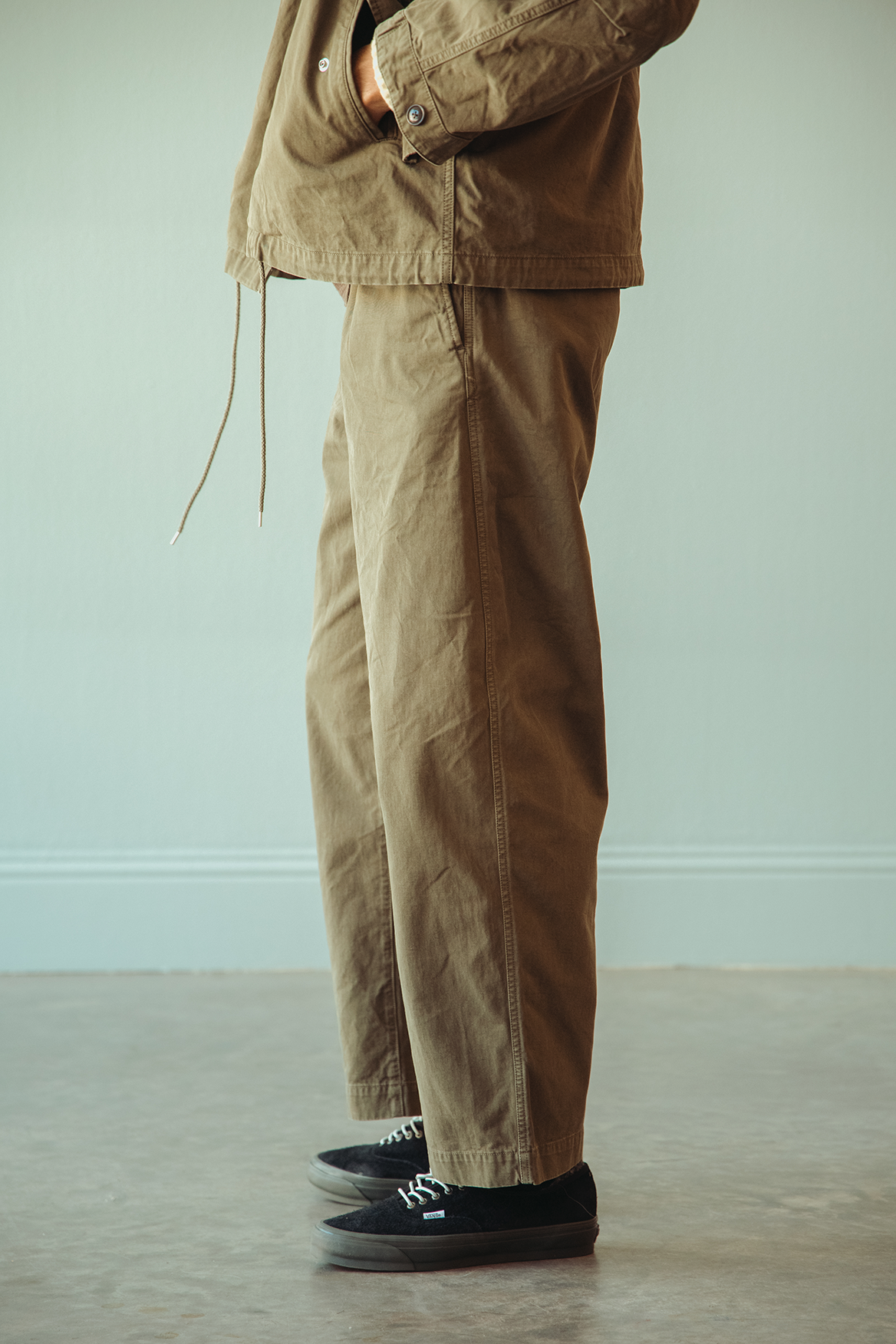 URU - 1 Tuck Work Pants - D.Khaki - Canoe Club