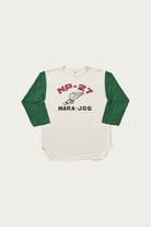 Warehouse & Co. - 4800 3/4 Sleeve Baseball Tee - Cream/Lt. Green - Canoe Club