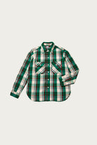 Warehouse & Co. - 3104 Flannel Shirt Pattern A - Green/Off White - Canoe Club