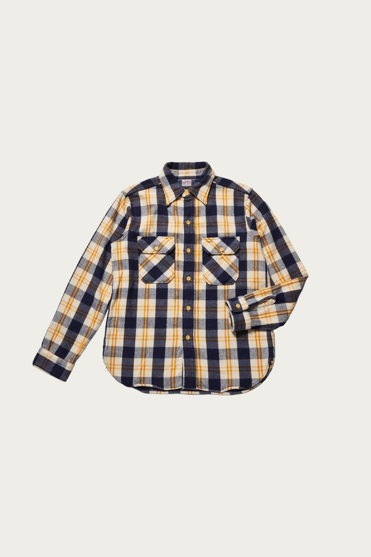 Warehouse & Co. - 3104 Flannel Shirt Pattern A - Sax/Off White - Canoe Club
