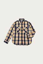 Warehouse & Co. - 3104 Flannel Shirt Pattern A - Sax/Off White - Canoe Club