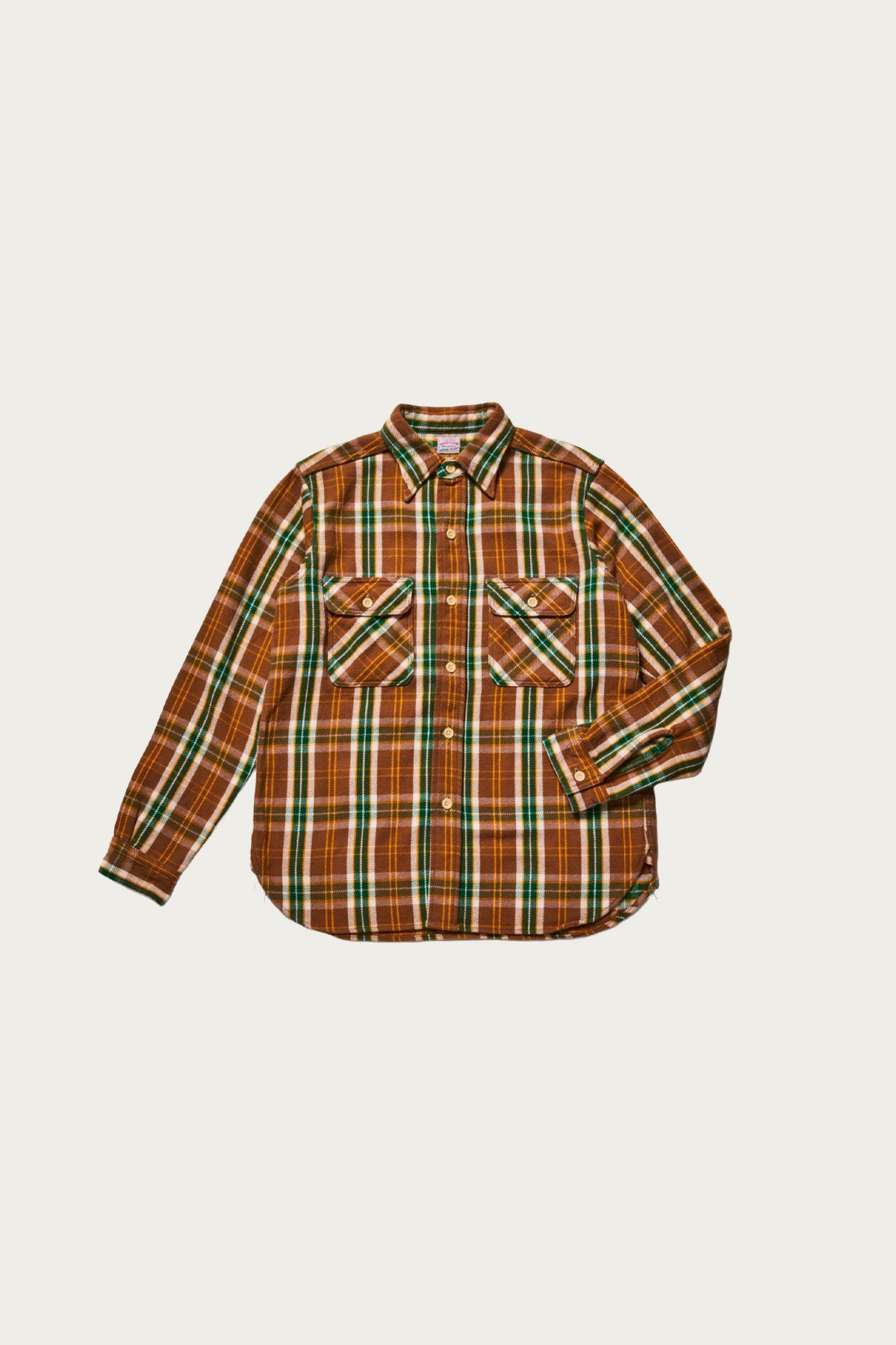 Warehouse & Co. - 3104 Flannel Shirt Pattern B - Brown/Off White - Canoe Club
