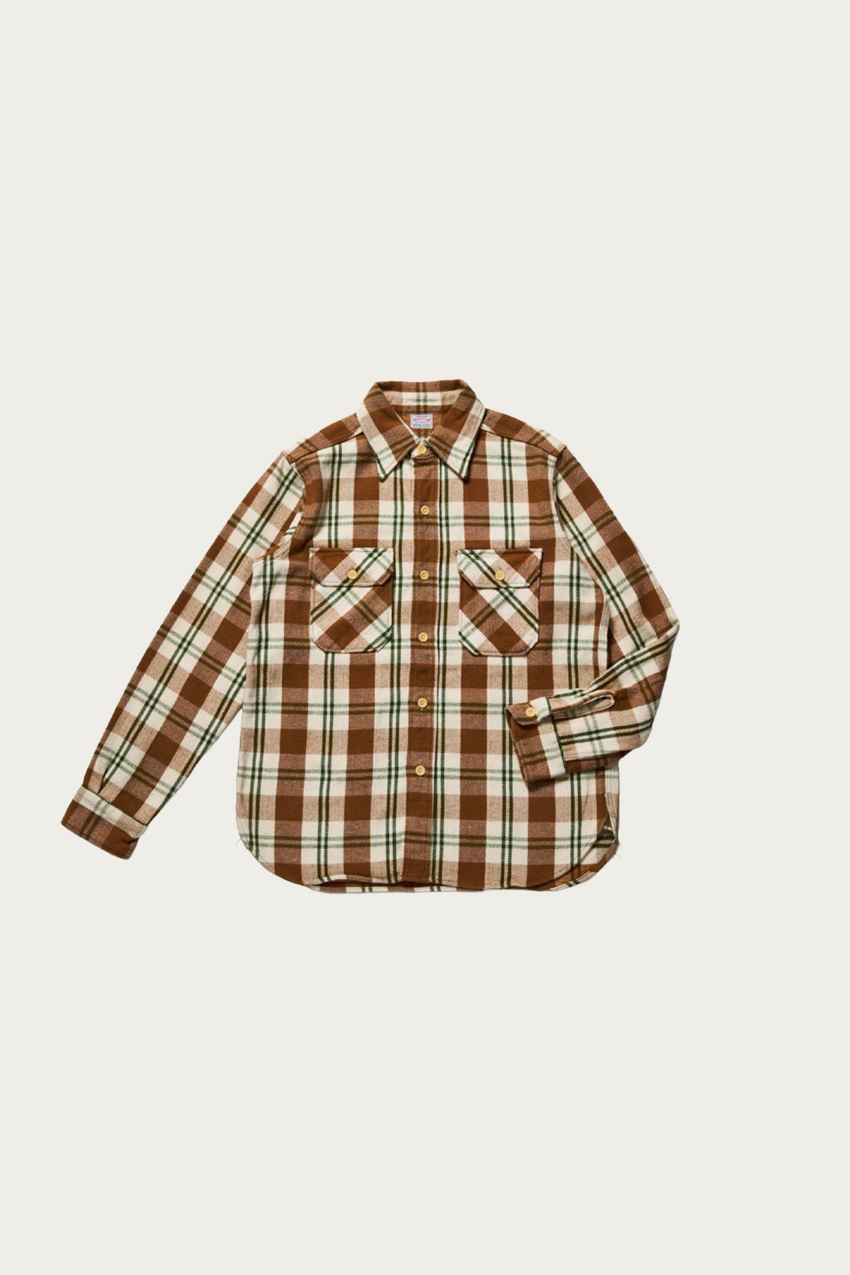 Warehouse & Co. - 3104 Flannel Shirt Pattern C - Green/Off White - Canoe Club