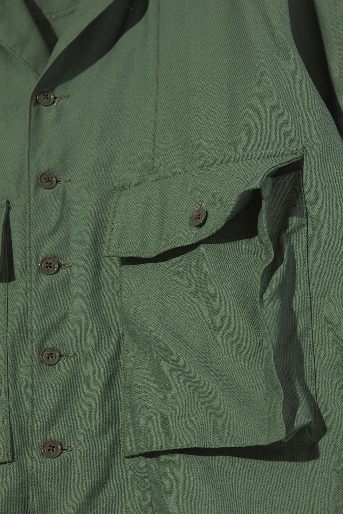 Engineered Garments Workaday - Sea Bees Jacket - Olive Cotton Reversed Sateen - Canoe Club