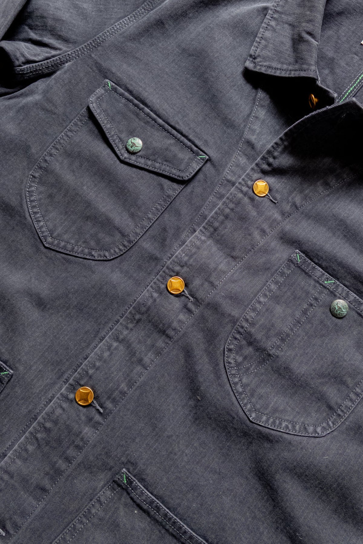 Wythe - Japanese HBT Barn Jacket - Faded Navy - Canoe Club