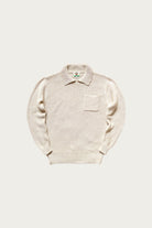 Wythe - Moss Stitch Polo Sweater - Buttermilk - Canoe Club